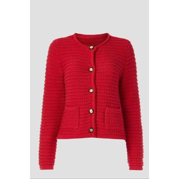 CeCe Red Front Packet Cardigan🟠 - Picture 3 of 9